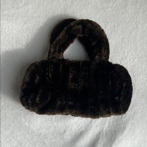 Faux Fur Brown Handbag